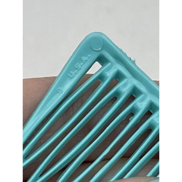 Goody Set Of 6 Vintage Plastic Hair Combs Blue Purple & Teal - Picture 6 of 7